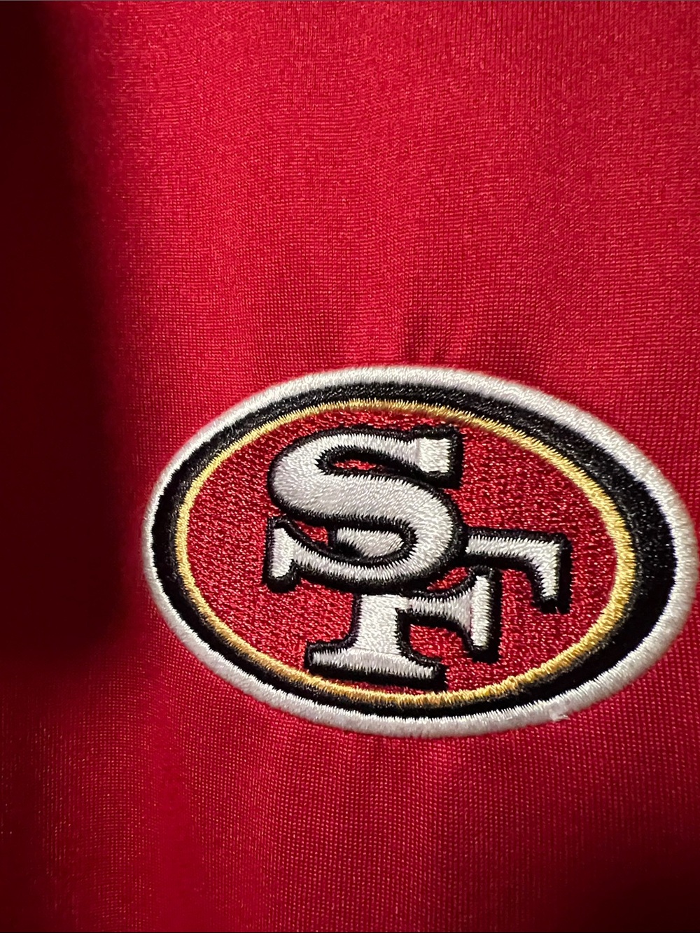 Brand New NFL SF 49ers Team Antigua Red Sportswear Polo with Embroidered SF Logo - Picture 5 of 15